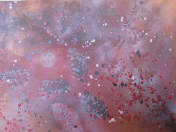 Mitsy Art - tableau feuilles au vent
